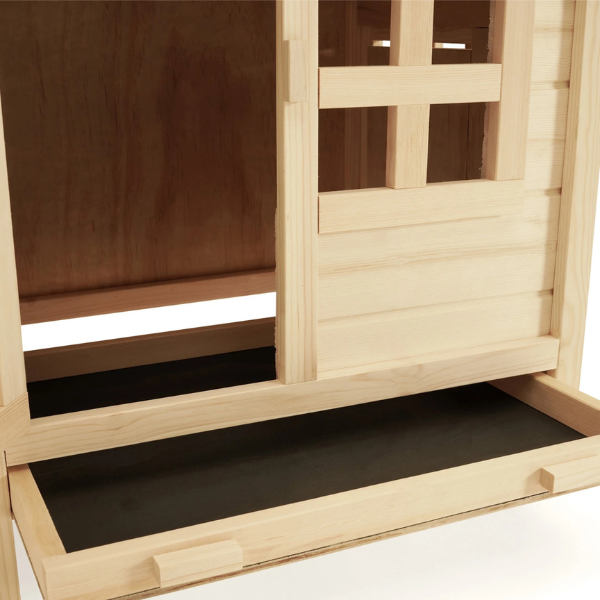 Raised Wooden Chicken Coop with Nesting Box