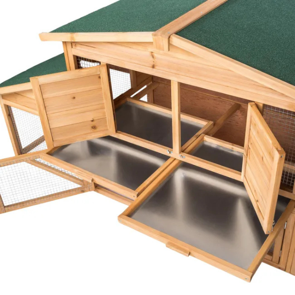 Hamster Cage for Small Rodents Wooden Hutch 89 x 30 x 38 Inch