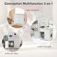 Litter Box Enclosure Furniture for Cats Hidden Cat Toilet with Drawer and 2 Doors