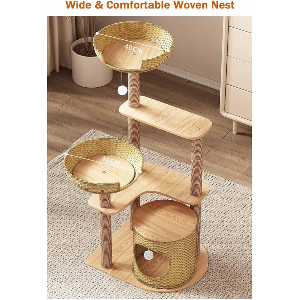 Cat Tree Tower Condo with Sisal Scratching Post