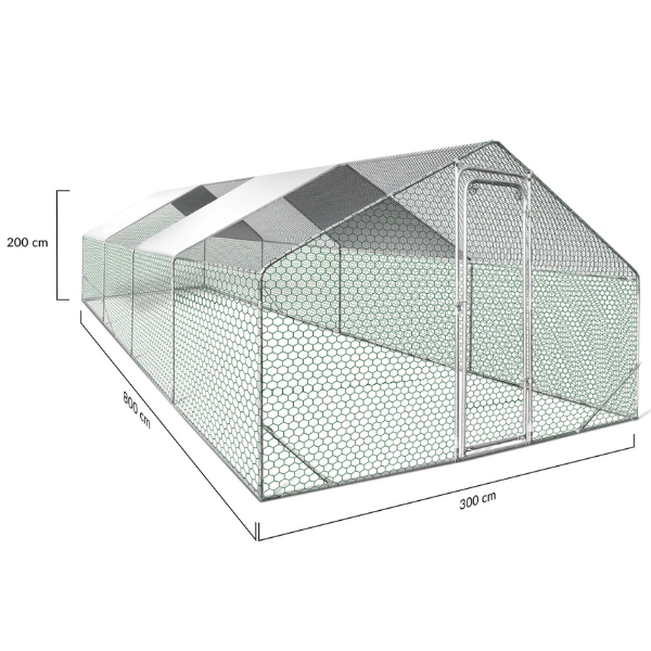 Chicken Coop Run Enclosure 258 Sq Ft Galvanized Steel Chicken Pen