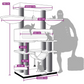 Giant XXL Cat Tree 19 Inch by 69 Inch Tall Cat Tower with Multiple Levels and Scratching Posts