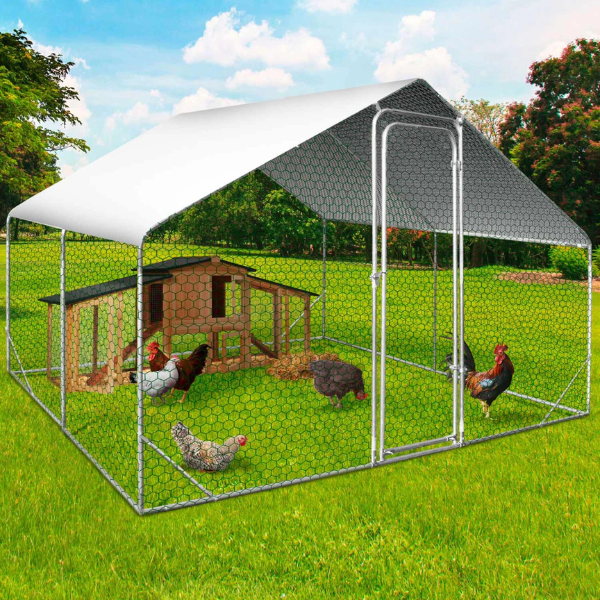 9 Sq Ft Chicken Coop Run 3x3 Ft Galvanized Steel Wire Mesh Enclosure