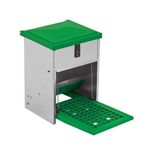 Automatic Adjustable Chicken Feeder 5kg Pest Proof Livestock Feed Dispenser