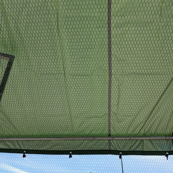 Chicken Coop Run - 6ft x 10ft Galvanized Steel Poultry Pen with 1.5in Wire Mesh