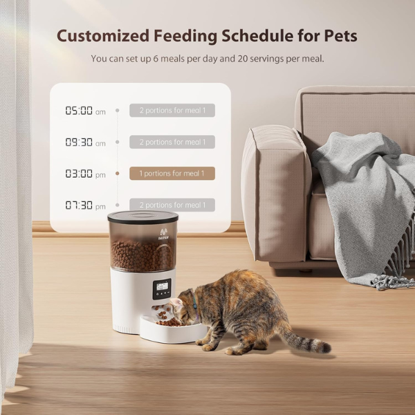 Programmable Automatic Cat Feeder Dry Food Dispenser Timer Portion Control