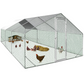 18 sq ft Chicken Coop Run 6x3 ft Galvanized Steel Mesh Enclosure
