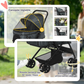 Dog Stroller with 4 Swivel Wheels Pet Carrier Cart for Small to Medium Dogs