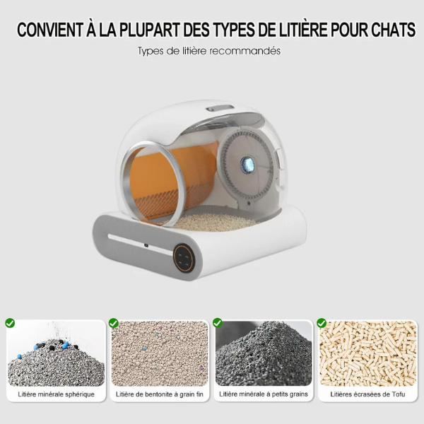 Smart Self-Cleaning Cat Litter Box Connected WiFi Automated Pet Toilet