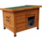 Wooden Cat House Cozy Pet Shelter for Indoor Outdoor Use