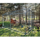 8m2 Chicken Coop Run 32mm Tubes 7.4ft High Reinforced Wire Fence 4x6.5ft Galvanized Steel