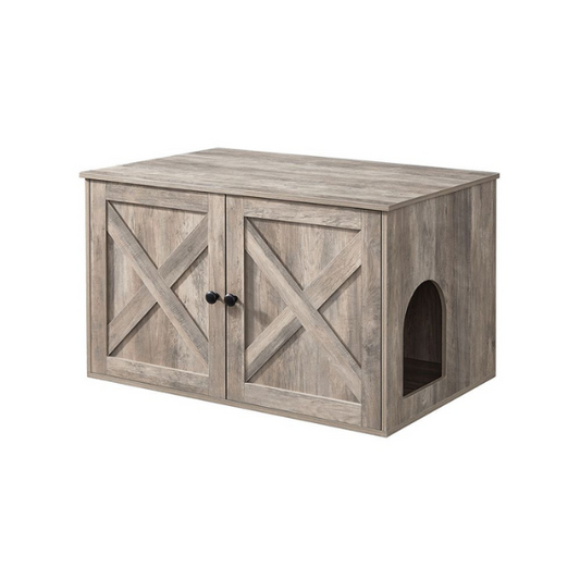 Cat Litter Box Furniture with Removable Divider Cat Toilet Home