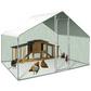 Chicken Coop Run 65 Sq Ft Wire Mesh Enclosure 3x2 ft Galvanized Steel Yard Pen