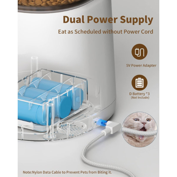 Smart Automatic Cat Feeder with Portion Control and Wifi Connectivity