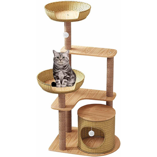 Cat Tree Tower Condo with Sisal Scratching Post