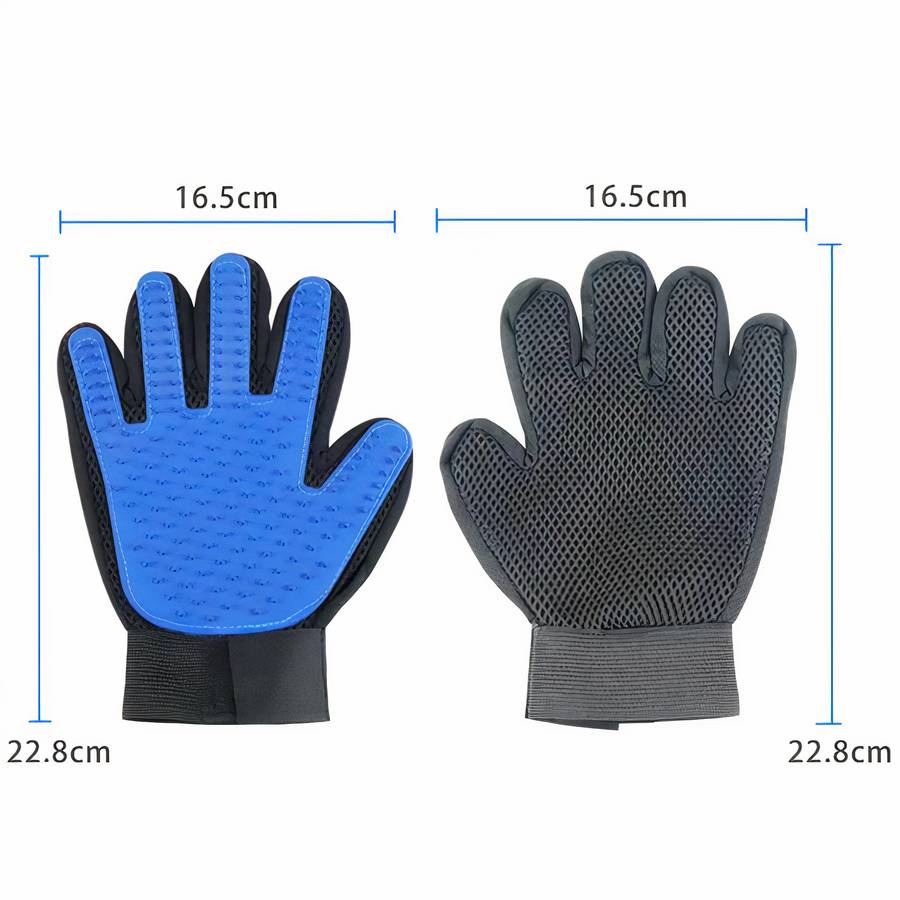 Dog Grooming and Massaging Glove for Pet Hair Removal and Bathing