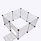 Foldable Metal Dog Playpen with Iron Barriers Pet Fence for Puppies
