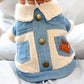 Winter Denim Dog Coat Warm Jacket for Small Medium Large Dogs