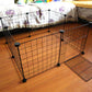 Foldable Metal Dog Playpen with Iron Barriers Pet Fence for Puppies