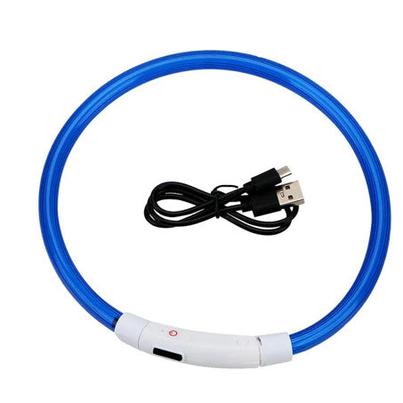 LED Dog Collar Safe Visible Light Up Pet Collar for Night Walks