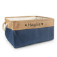 Custom Pet Storage Basket Personalized Pet Organizer Bin with Name Holder