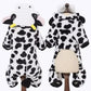 Cat Costume with Cow Hoodie Animal Onesie Pajamas