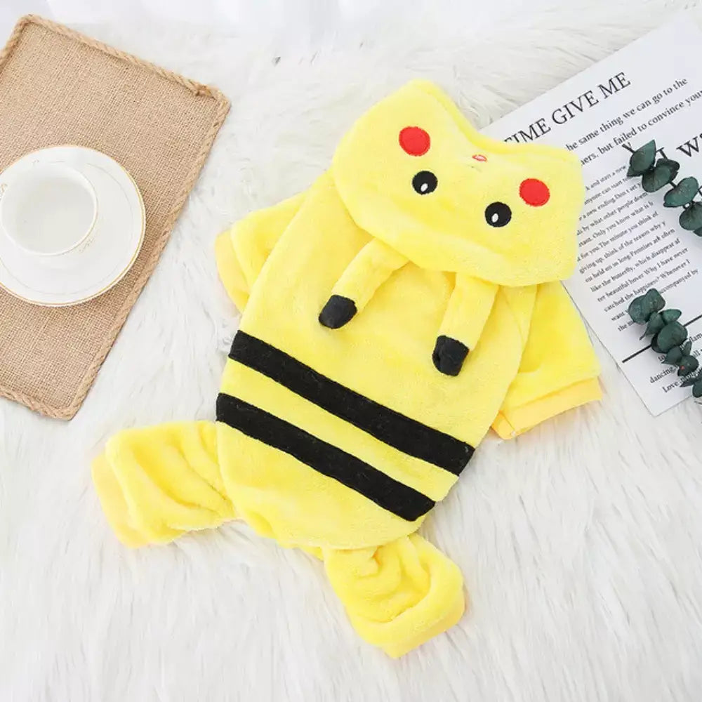 Pikachu Cat Costume Halloween Pet Outfit