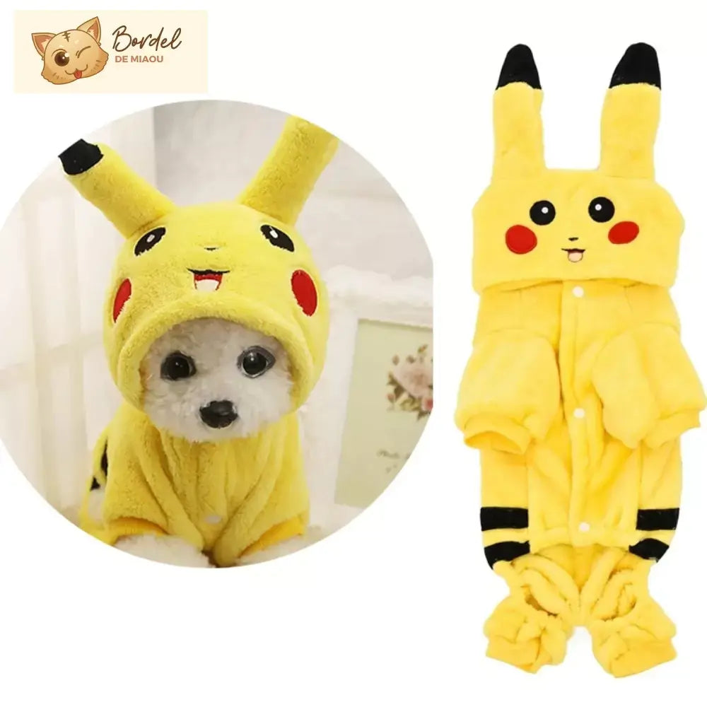 Pikachu Cat Costume Halloween Pet Outfit