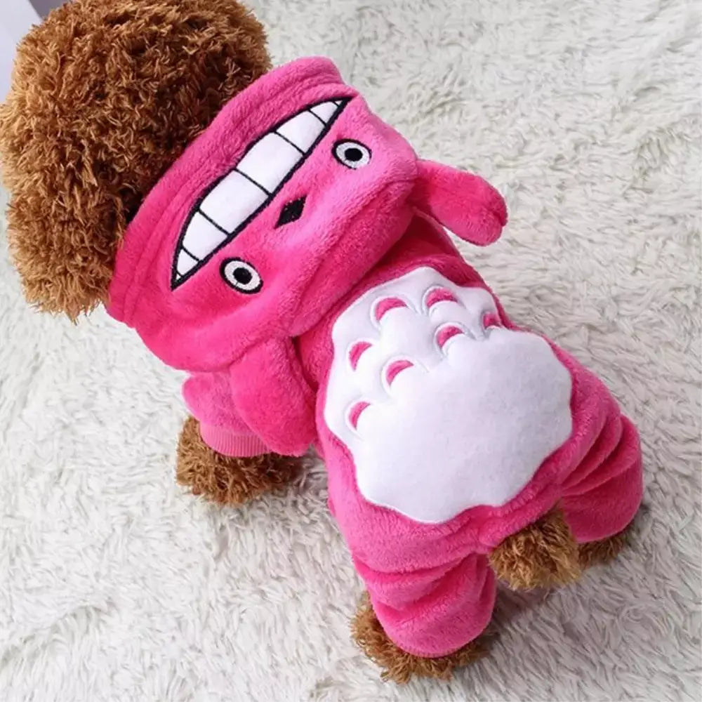 Fleece Cat Costume Cozy Warm Pet Outfit for Cats