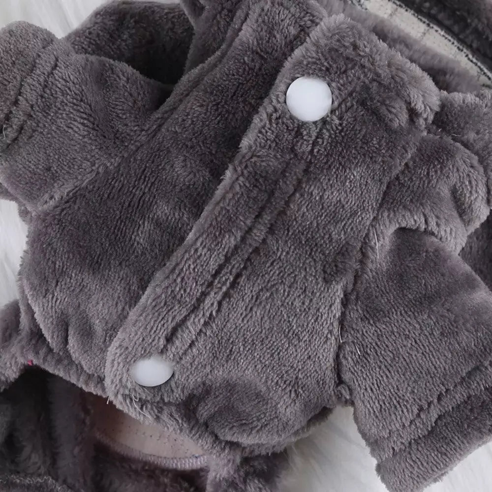 Fleece Cat Costume Cozy Warm Pet Outfit for Cats