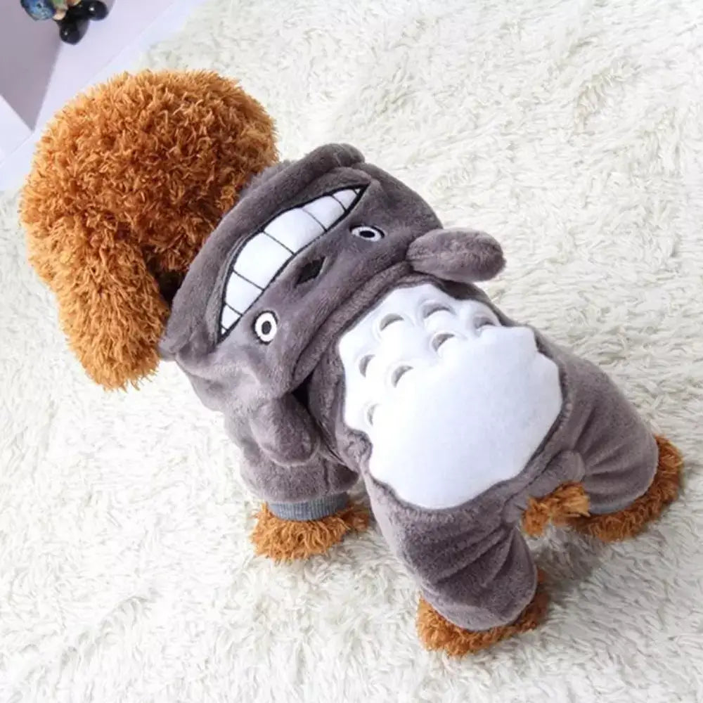 Fleece Cat Costume Cozy Warm Pet Outfit for Cats