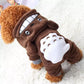 Fleece Cat Costume Cozy Warm Pet Outfit for Cats