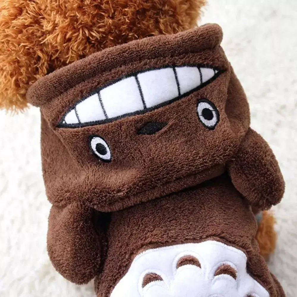 Fleece Cat Costume Cozy Warm Pet Outfit for Cats