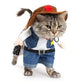 Cat Cowboy Costume Pet Outfit Western Dress Up for Cats and Small Dogs