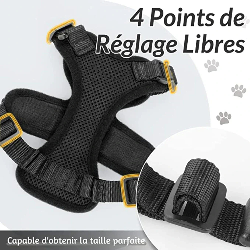 Escape Proof Cat Harness Adjustable No Escape Kitty Harness for Outdoor Safety