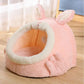 Rabbit Shaped Cat Bed Cozy Pet Sleeping Nest Small Animal Furniture