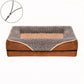 Elegant Brown and Beige Dog Sofa Comfortable Pet Couch