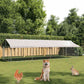 Outdoor Dog Kennel with Galvanized Steel Roof and Polyethylene Fabric 13x5x6.5 ft