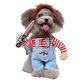 Chucky Costume for Dogs and Cats Scary Halloween Pet Outfit