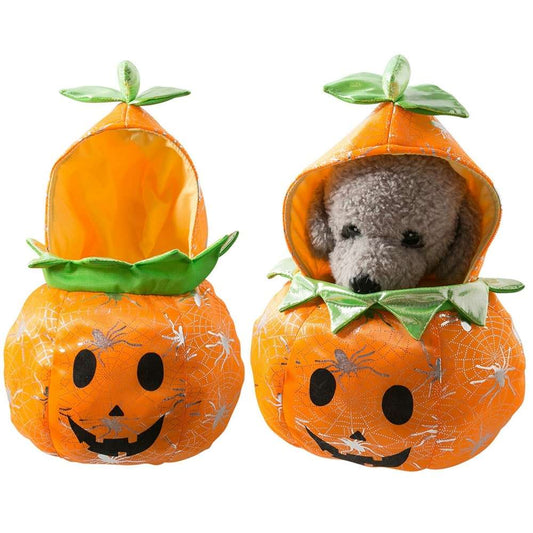 Pumpkin Costume for Cats and Dogs Halloween Pet Outfit