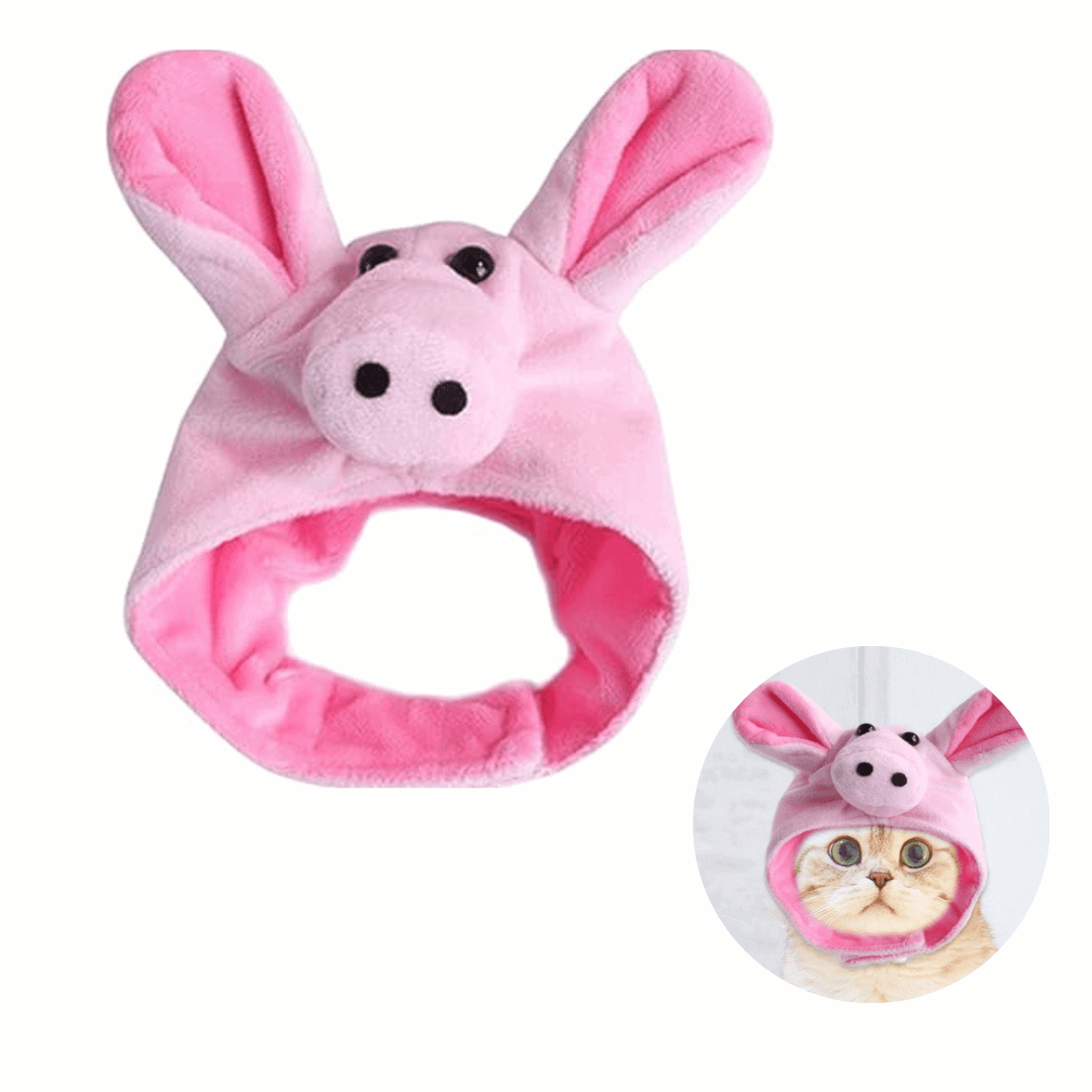 Cat Head Costume Hat for Cats Pet Halloween Dress Up Accessory