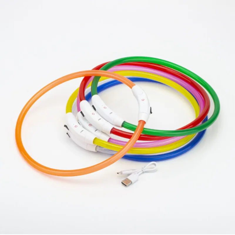 LED Dog Collar Safe Visible Light Up Pet Collar for Night Walks