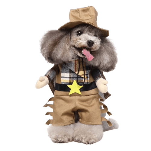 Cowboy Costume for Dogs and Cats Pet Dress-Up Outfit