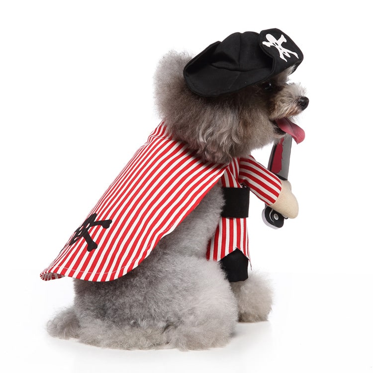 Pet Costume for Cats and Dogs Pirate Dress Up