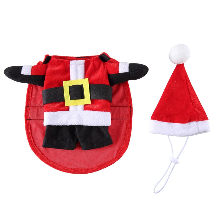 Santa Claus Costume for Cats and Dogs Pet Holiday Outfit