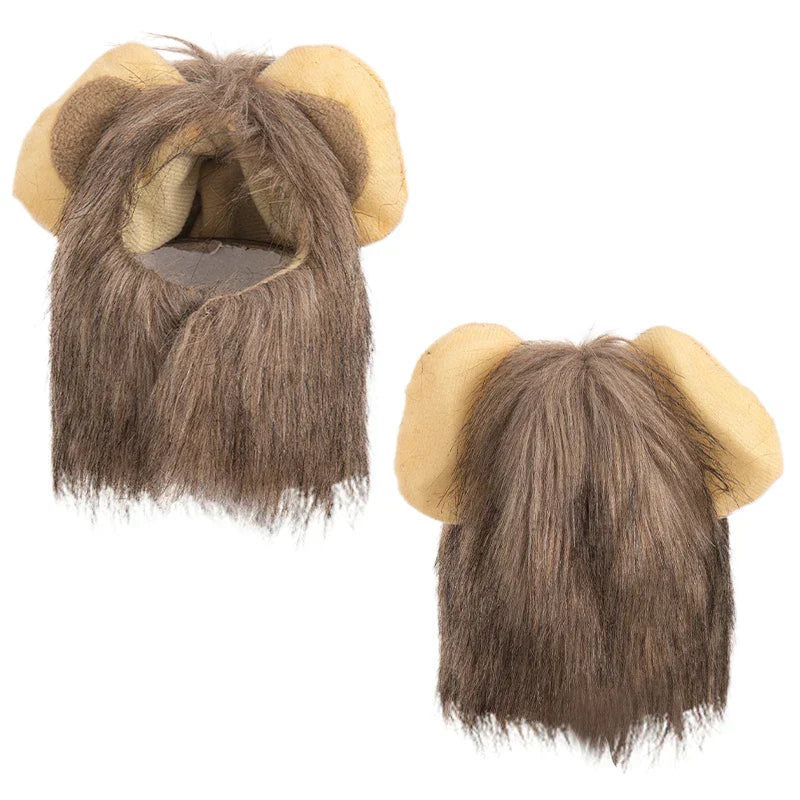 Cat Costume Lion Mane Wig Pet Halloween Outfit for Cats