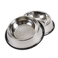 Stainless Steel Pet Bowl Durable Non Slip Dog Cat Food Water Dish