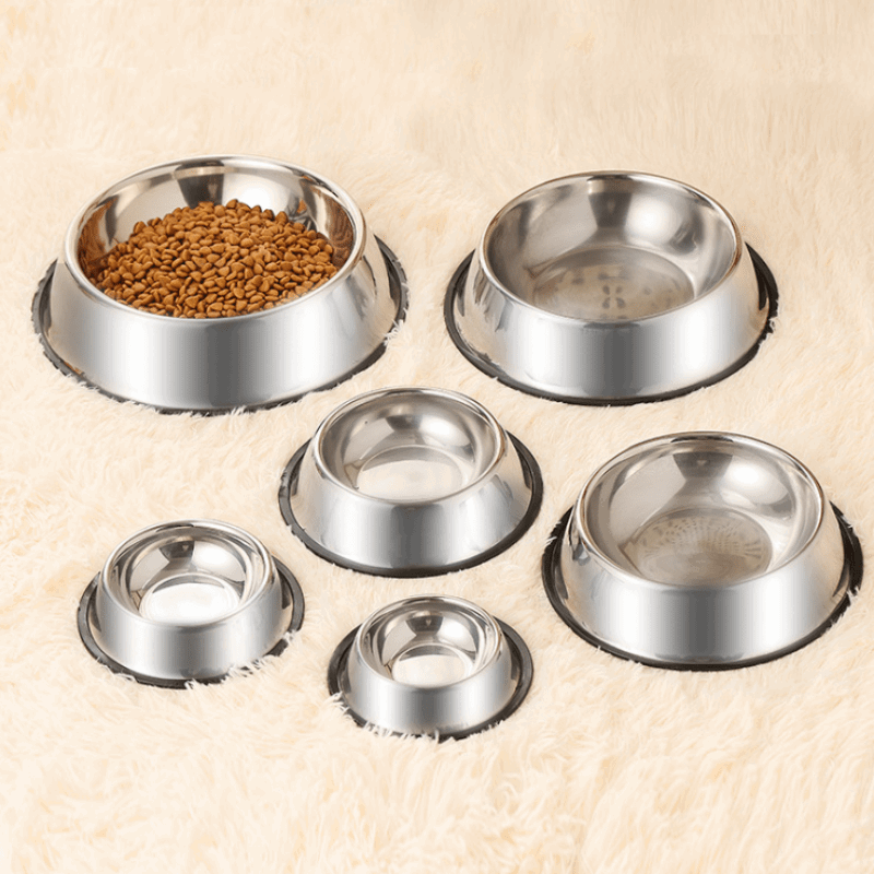 Stainless Steel Pet Bowl Durable Non Slip Dog Cat Food Water Dish