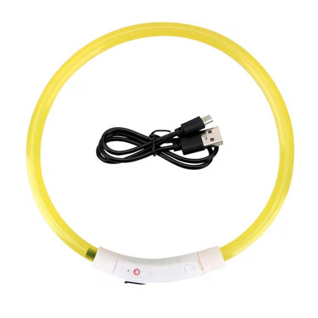 LED Dog Collar Safe Visible Light Up Pet Collar for Night Walks