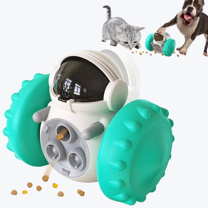 Astronaut Dog Treat Dispenser Toy Interactive Food Puzzle Feeder